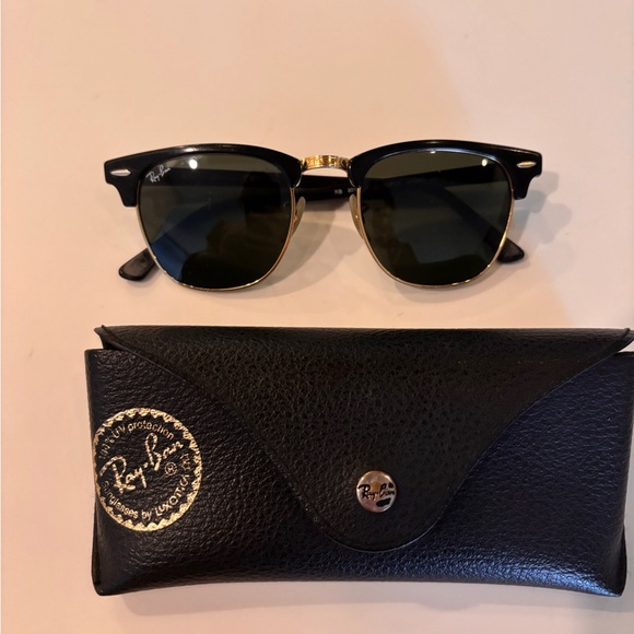 Ray-Ban Accessories - Ray-Ban Black and Gold Sunglasses with Case
